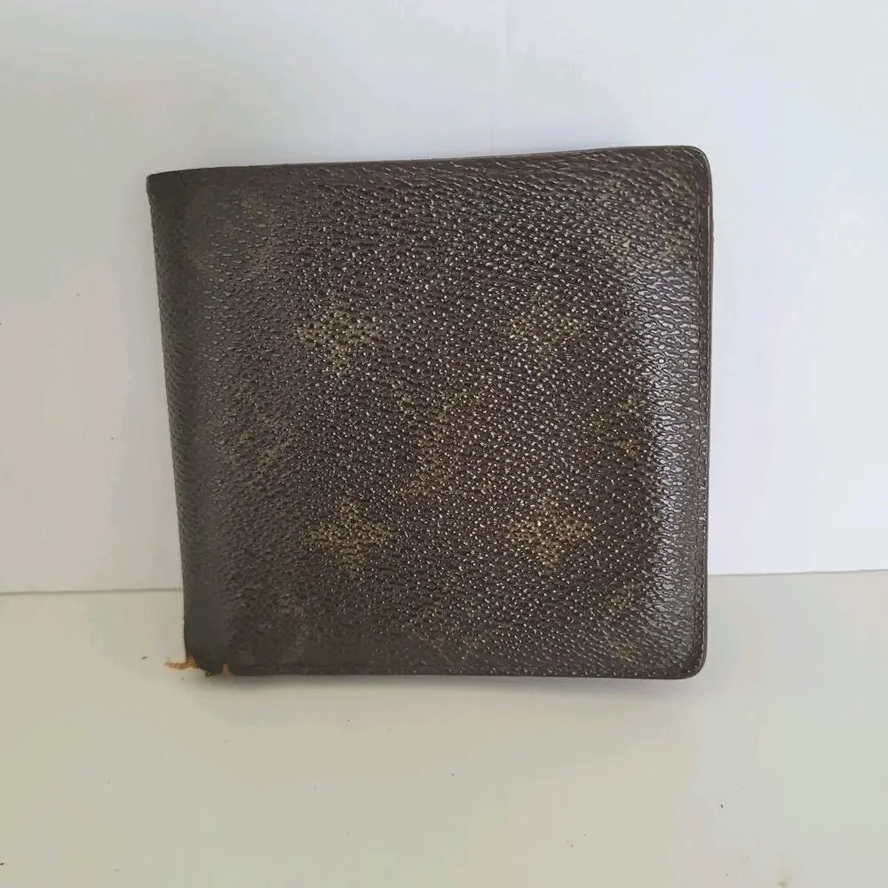 Vintage‎ Louis Vuitton Men's LV Brown Bi-Fold Leather Wallet Monogram Classic